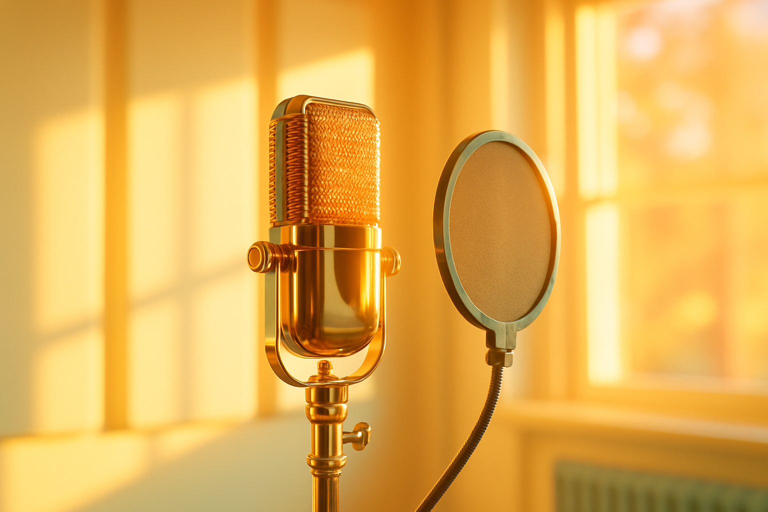 gold-grille ribbon mic